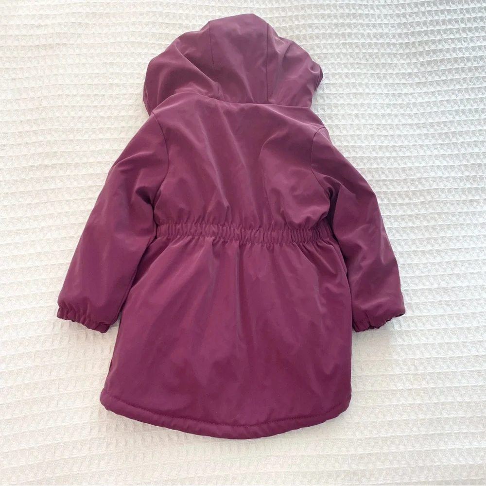 Penelope Mack maroon faux fur lined girls jacket size 2T